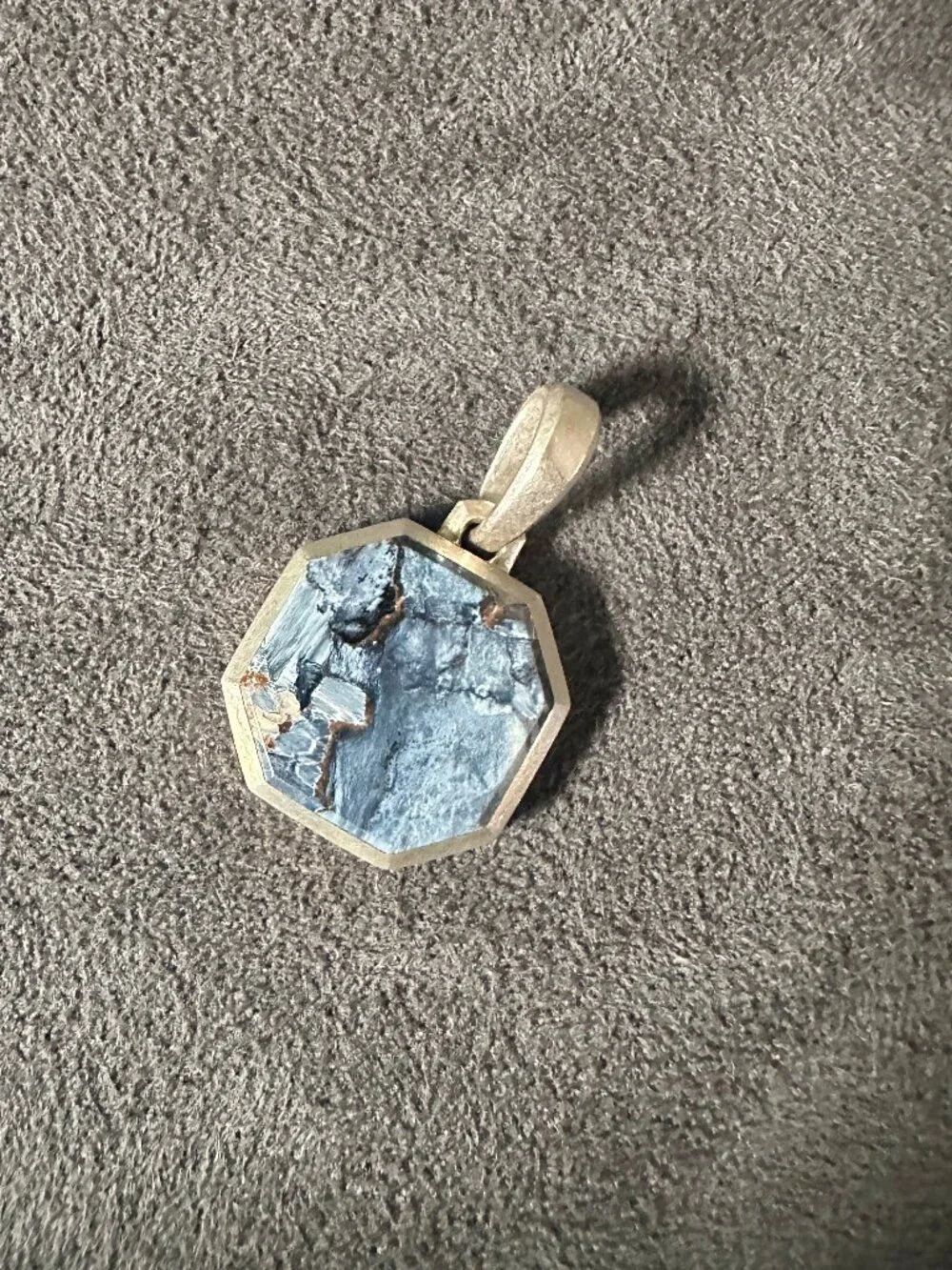 David Yurman Faceted Stone Amulet Pendant in Pietersite - 16mm